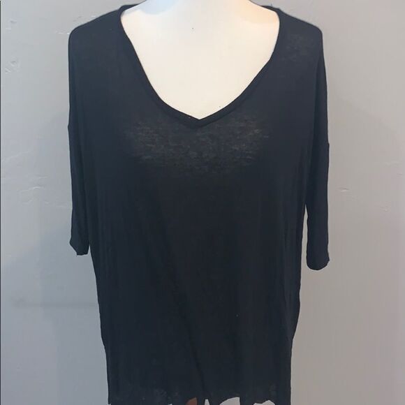 🐞Urban Outfitters Oversized Black Top Sz XS - Picture 1 of 4